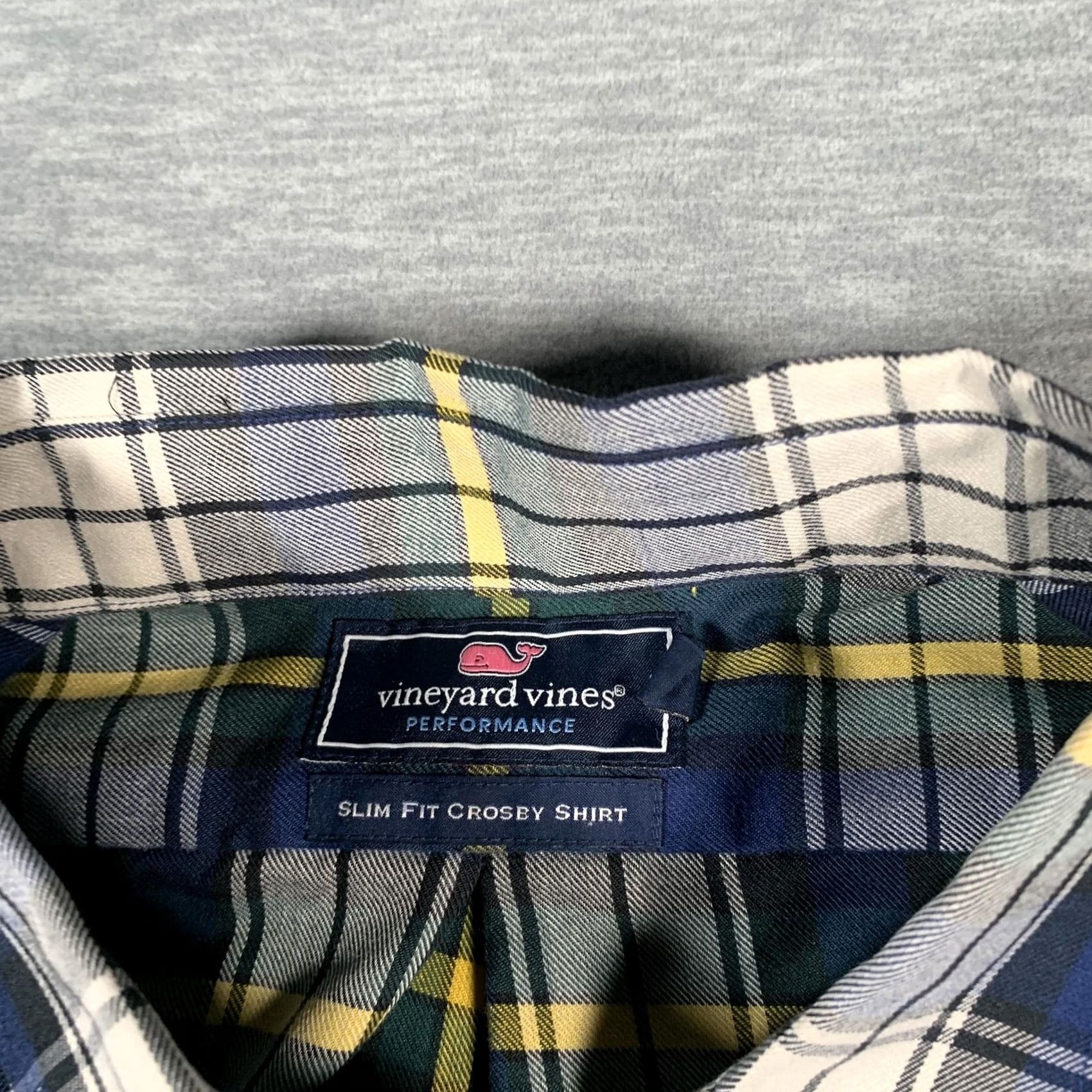 Vineyard Vines Vineyard Vines Shirt Mens Large Blue Green Plaid Crosby Slim Fit Button-Down Collar Size US L / EU 52-54 / 3 - 5 Thumbnail