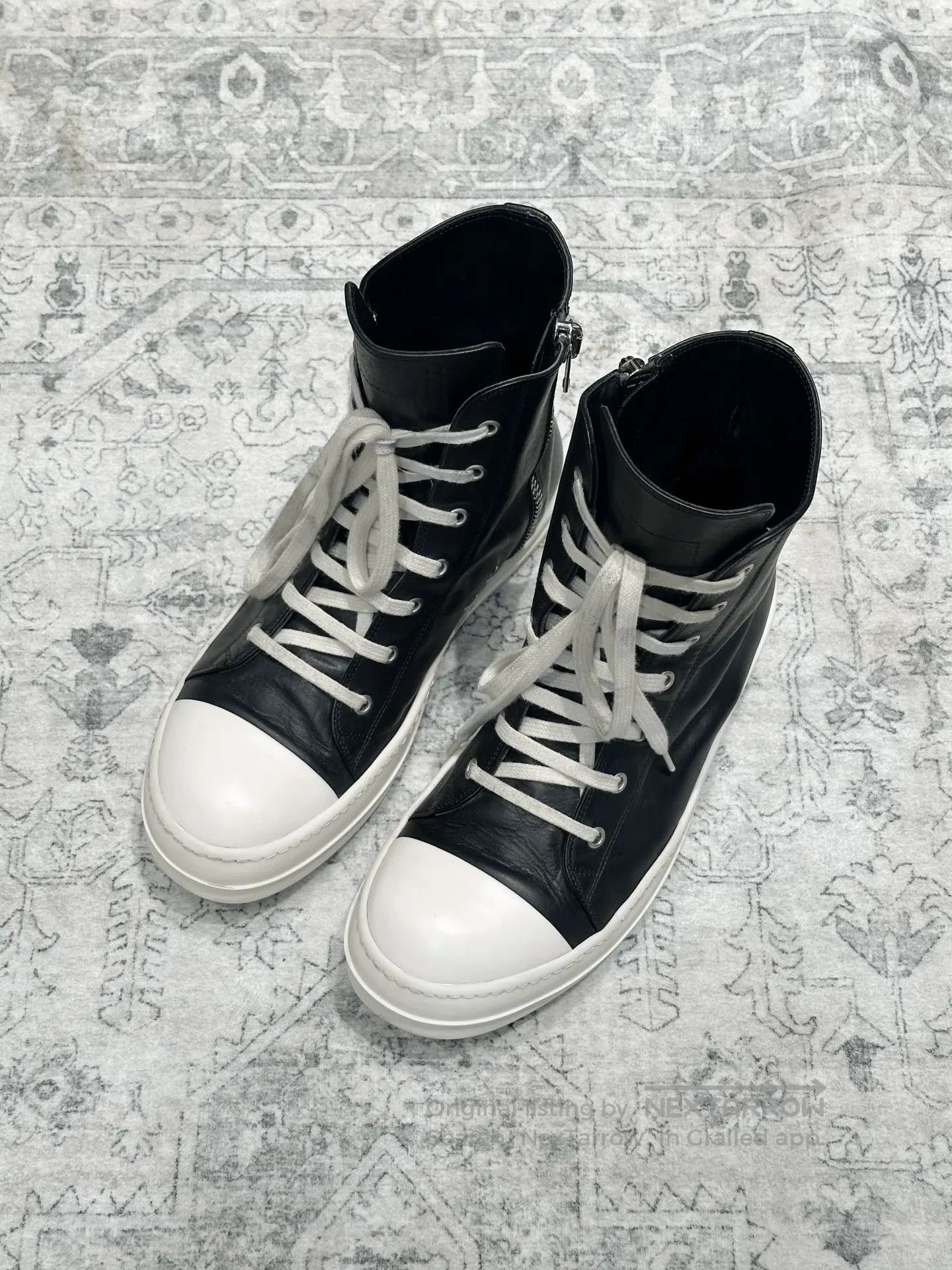 Rick Owens Rick Owens Converse High-Top Leather. Size US 8 / EU 41 - 2 Thumbnail