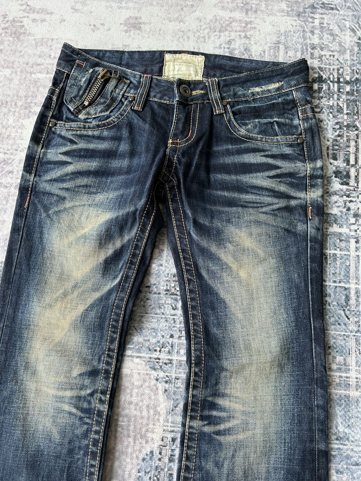 If Six Was Nine Lolita Y2k Design Flared Jeans Size 30" / US 8 / IT 44 - 9 Thumbnail