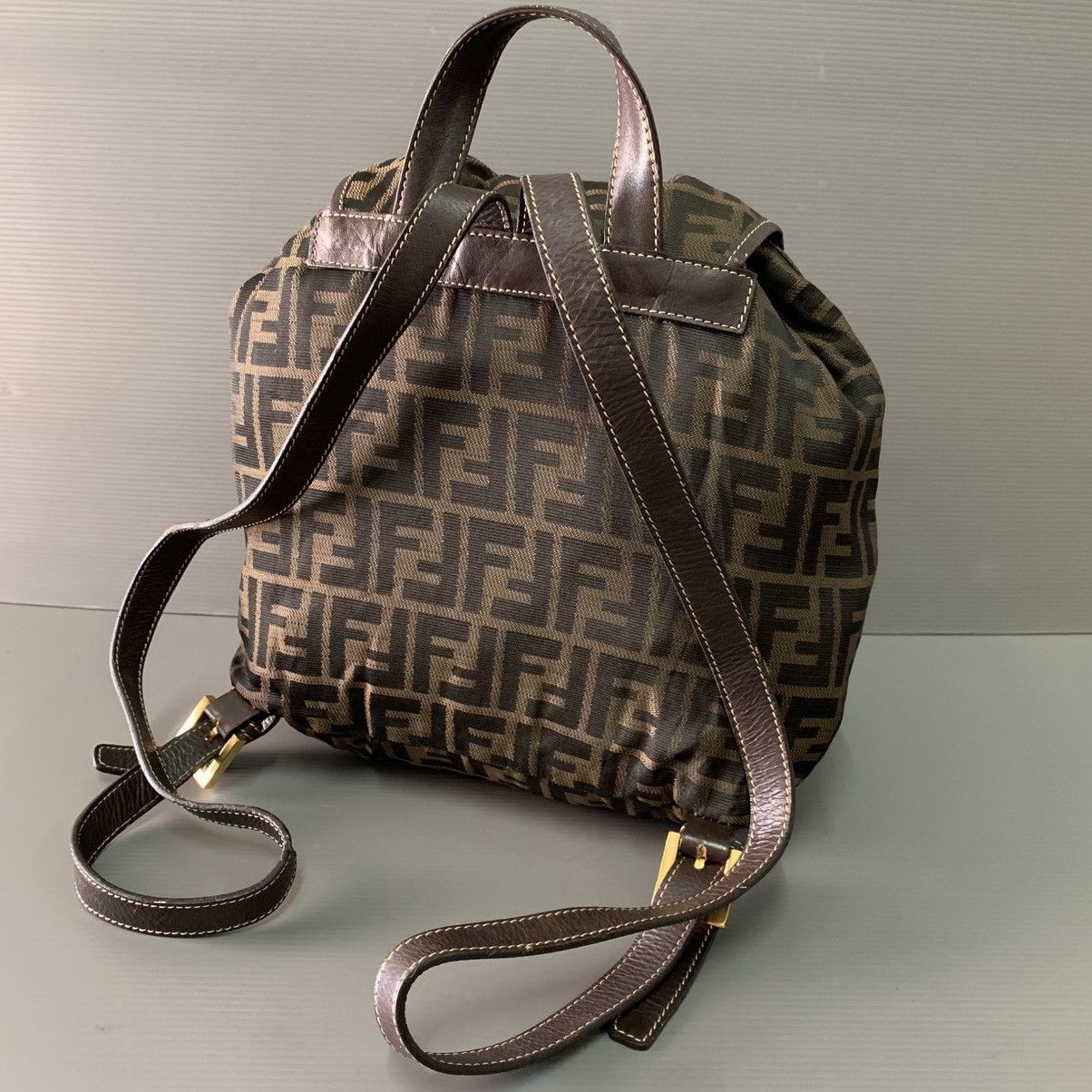 Fendi Fendi Zucca Vintage Backpack Bag Size ONE SIZE - 3 Thumbnail