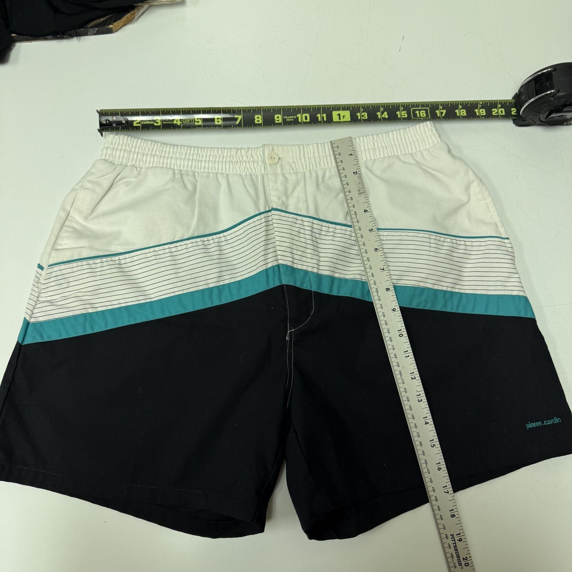 Pierre Cardin Vtg Pierre Cardin Men's Black White COLOR BLOCK Swim Trunks Size US 34 / EU 50 - 7 Thumbnail