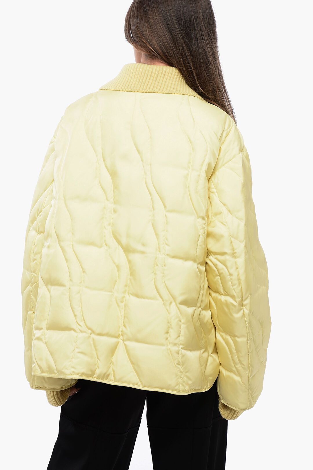 Jil Sander og1mm1225 Quilted Down Jacket in Yellow Size S / US 4 / IT 40 - 6 Thumbnail