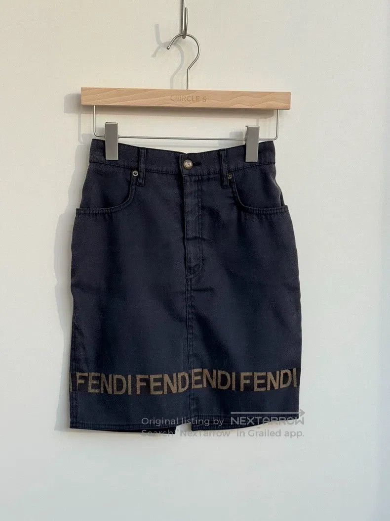 Fendi Fendi Grey Denim Skirt Size 42" / US 20 - 5 Thumbnail