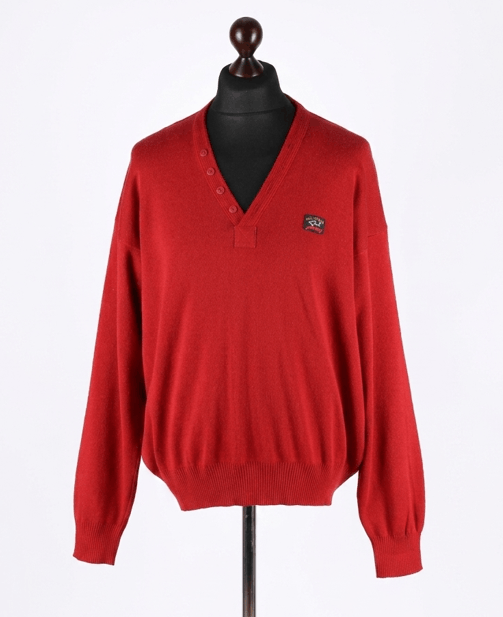 Paul & Shark Paul & Shark Yachting V-Neck Knitted Sweater Red Size XXL Size US XXL / EU 58 / 5 - 1 Thumbnail