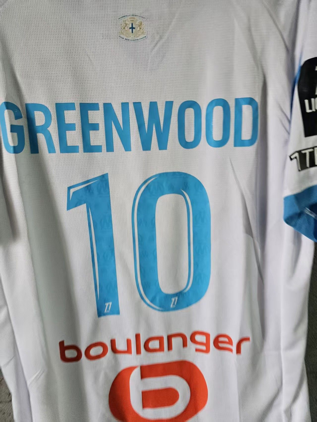 MLB Olympique de Marseille 2026 #10 Greenwood Jersey Home Size US XL / EU 56 / 4 - 5 Thumbnail