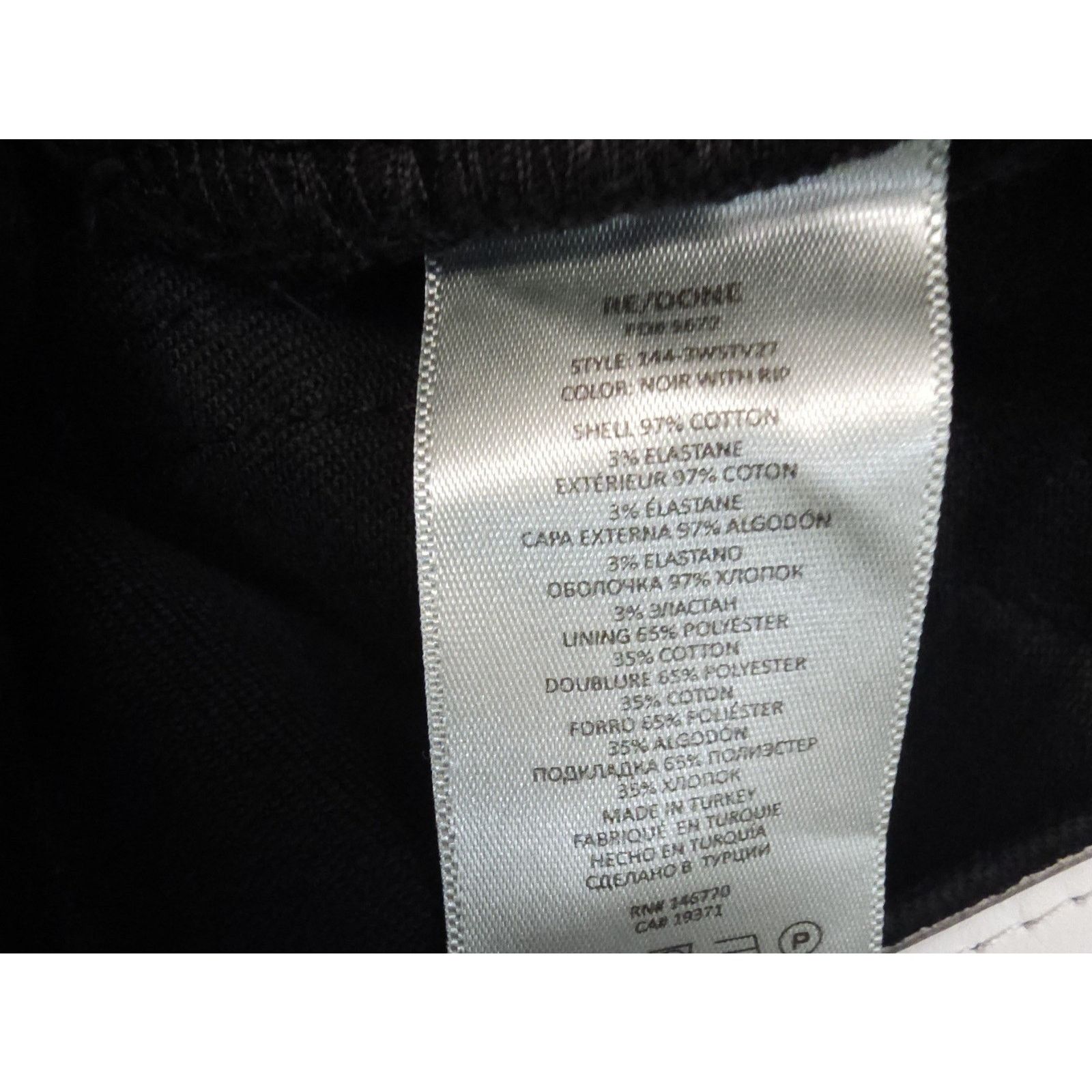 RE/DONE Re/Done 70s Ultra High Rise Stove Pipe 29 Cotton W 27 Size 29" - 7 Thumbnail