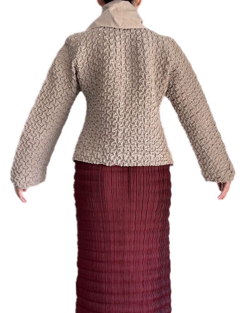 Issey Miyake Issey Miyake size:2 Beige main line 3D show anise pleated Size M / US 6-8 / IT 42-44 - 4 Thumbnail