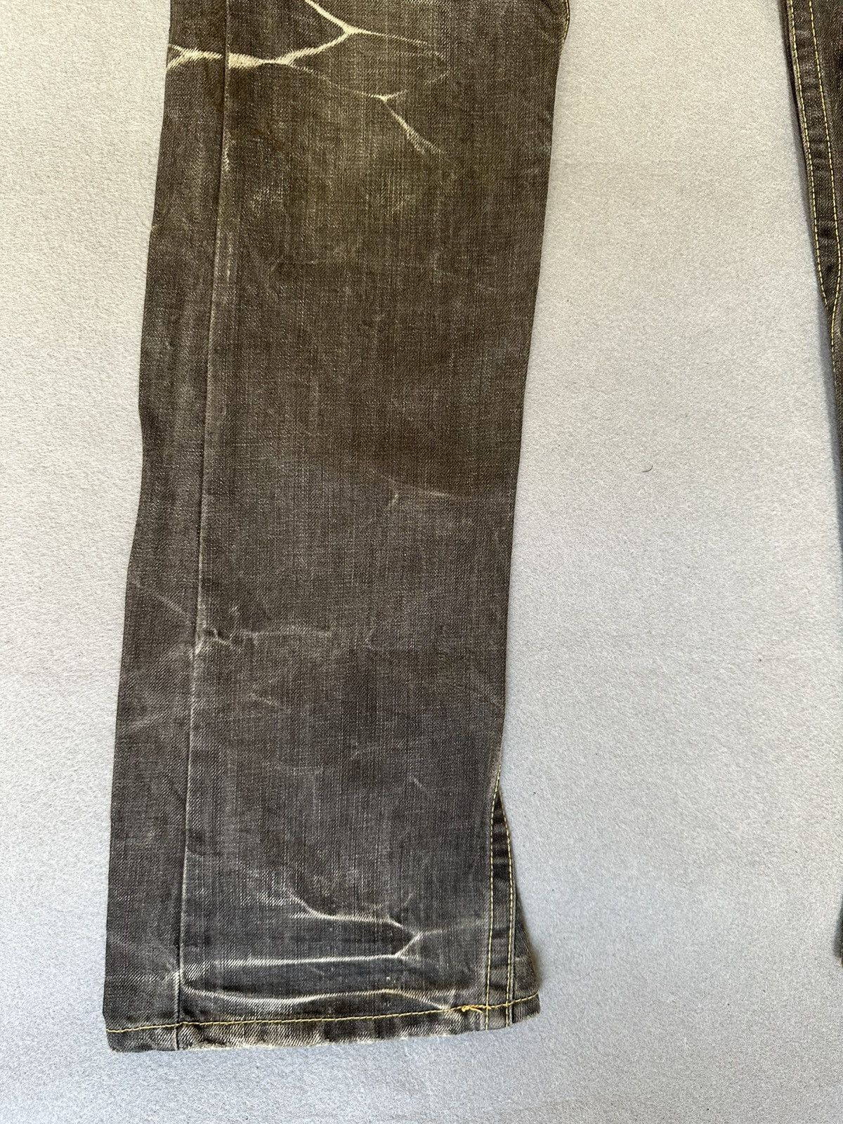 Japanese Brand FLARE Slim Ozz Pinball Distressed Denim Size US 30 / EU 46 - 5 Thumbnail