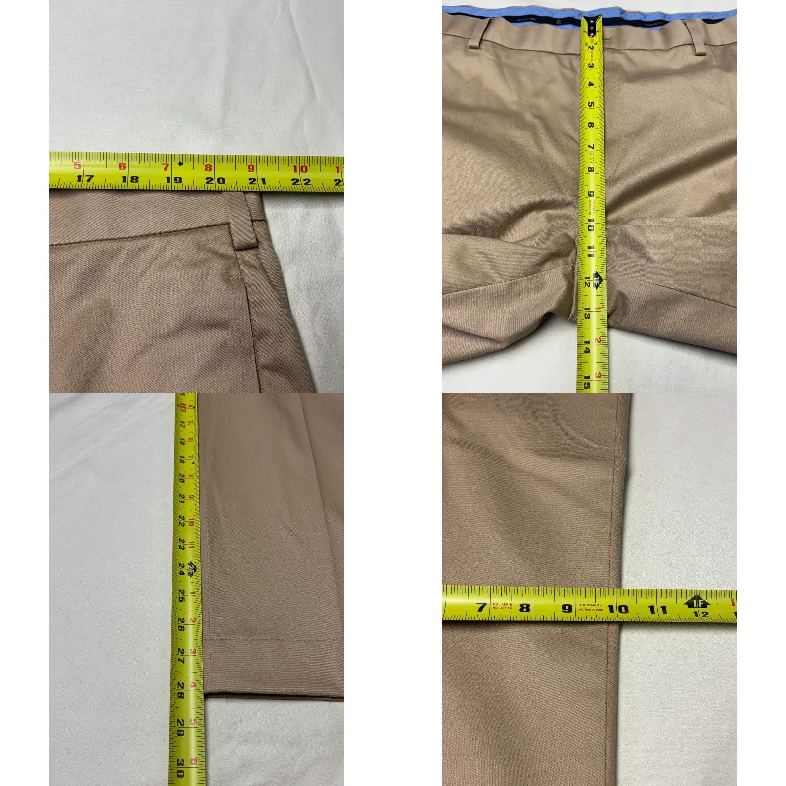 Brooks Brothers Brooks Brothers Advantage Chino Pants Mens Regular 42 Tan Lightweight Cotton Blend Stretch Flat Front Casual Business Travel 42x28 Mens Size US 42 / EU 58 - 8 Thumbnail