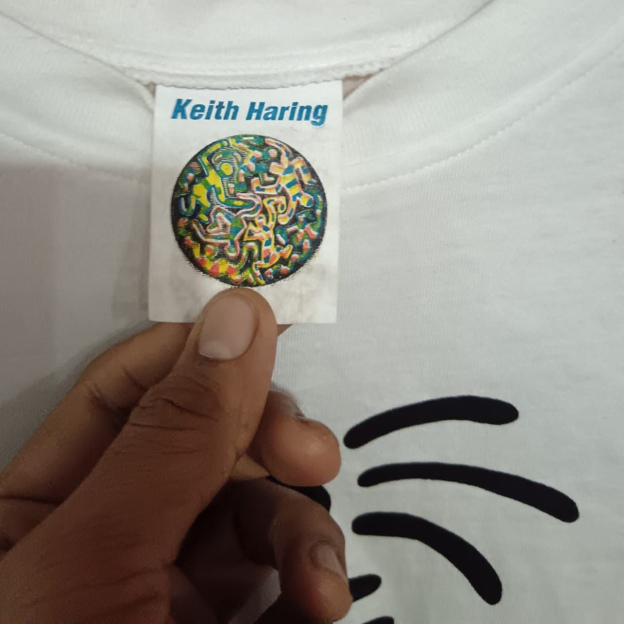 Keith Haring × Vintage Vintage 90s Keith Haring Size US XL / EU 56 / 4 - 5 Thumbnail