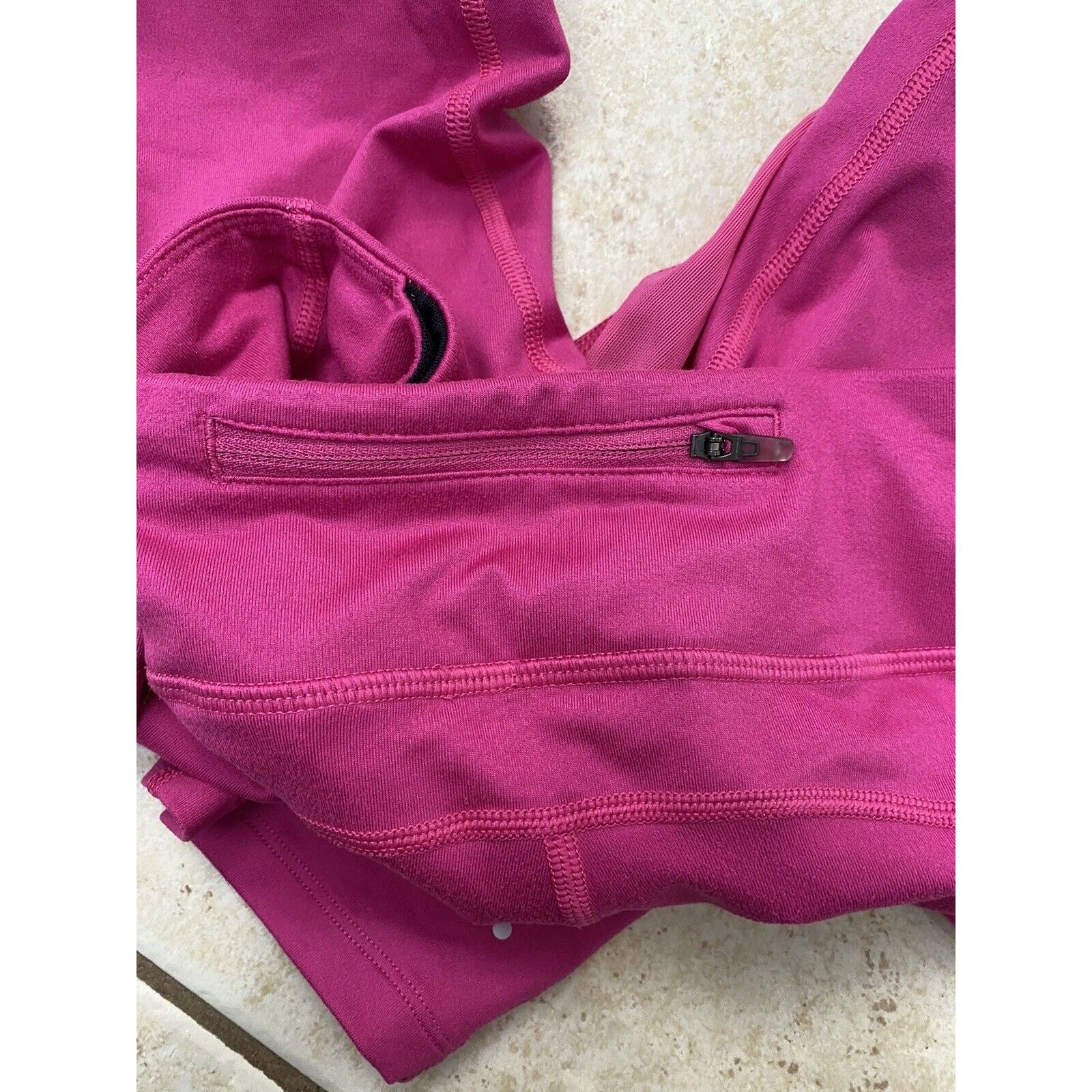 Nike Nike Dri-Fit M Pink Capri Cropped Running Leggings Barbie Size 29" - 7 Thumbnail