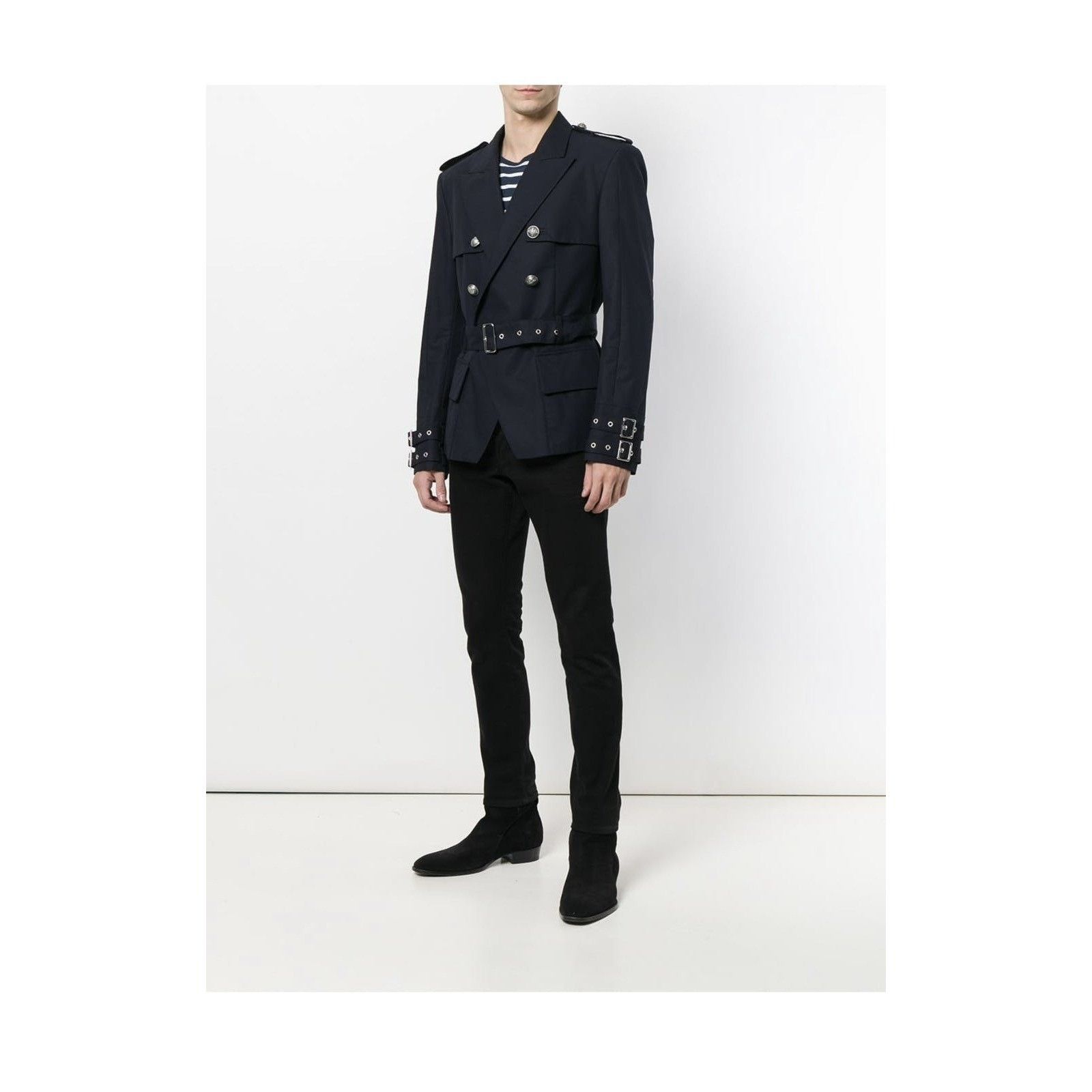 Balmain Balmain Double-Breasted Military Blazer Size 48R - 7 Thumbnail