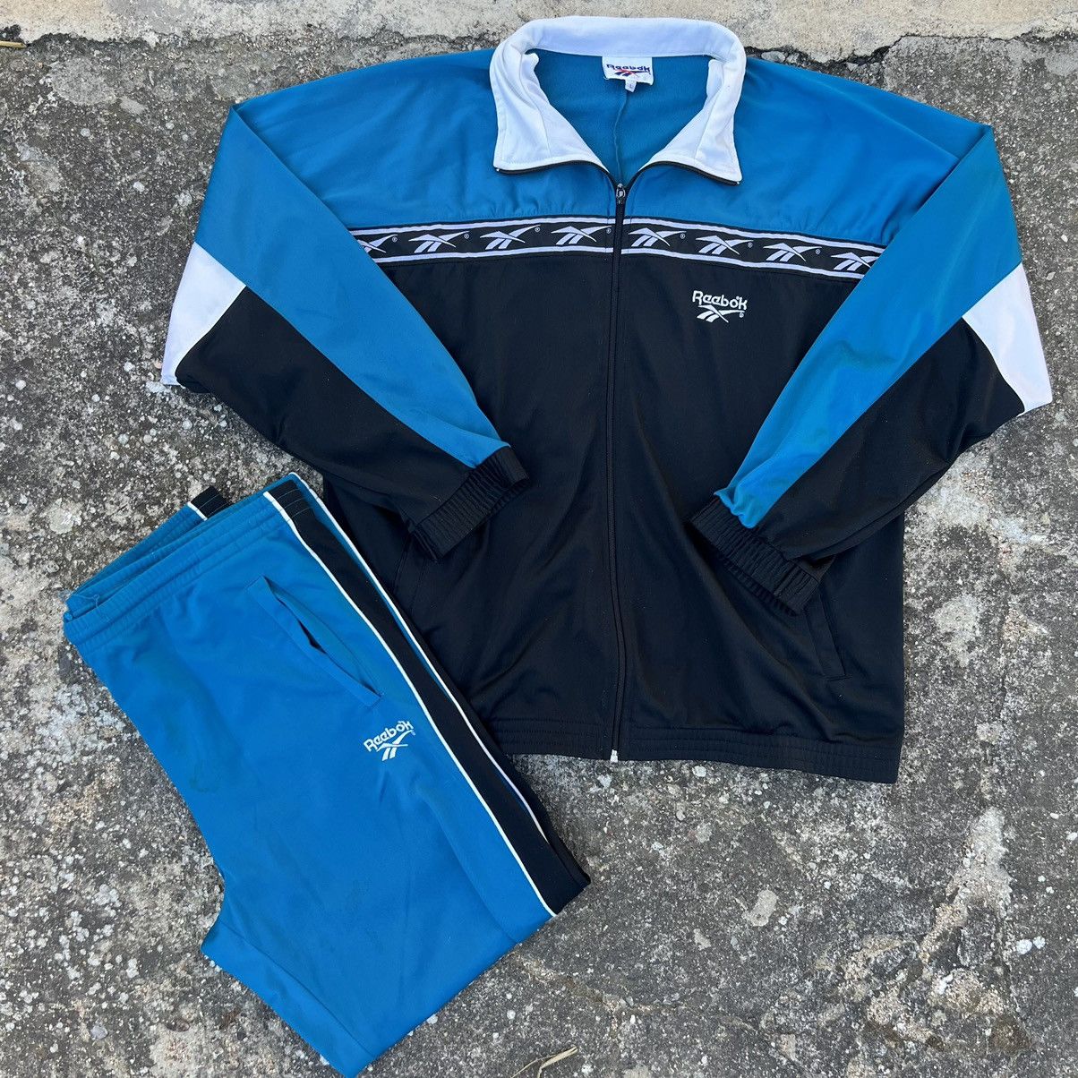 Reebok × Vintage VINTAGE 90S REEBOK NAVY BOXY NYLON JUMPSUIT Size US XL / EU 56 / 4 - 1 Thumbnail