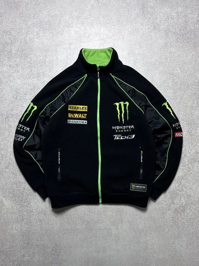 NASCAR × Vintage Vintage Monster Energy Yamaha Tech3 fleece jacket