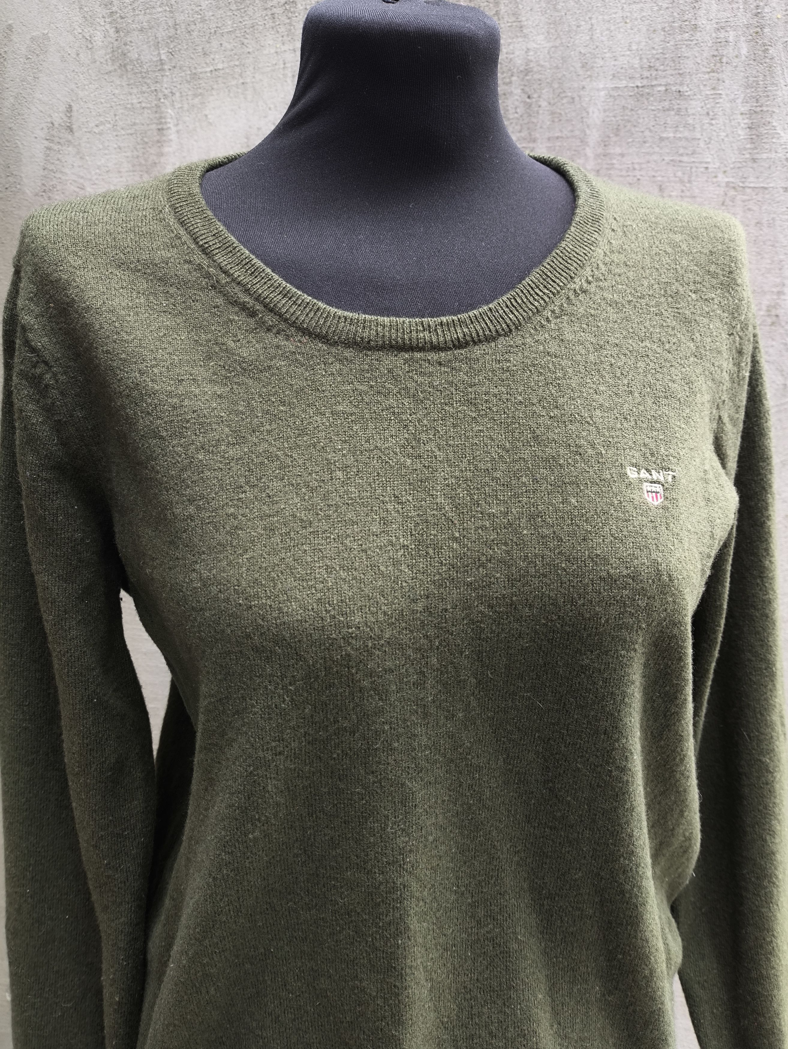 Gant GANT Premium 100% Lambswool Sweater – Forest Green Size XL / US 12-14 / IT 48-50 - 4 Thumbnail