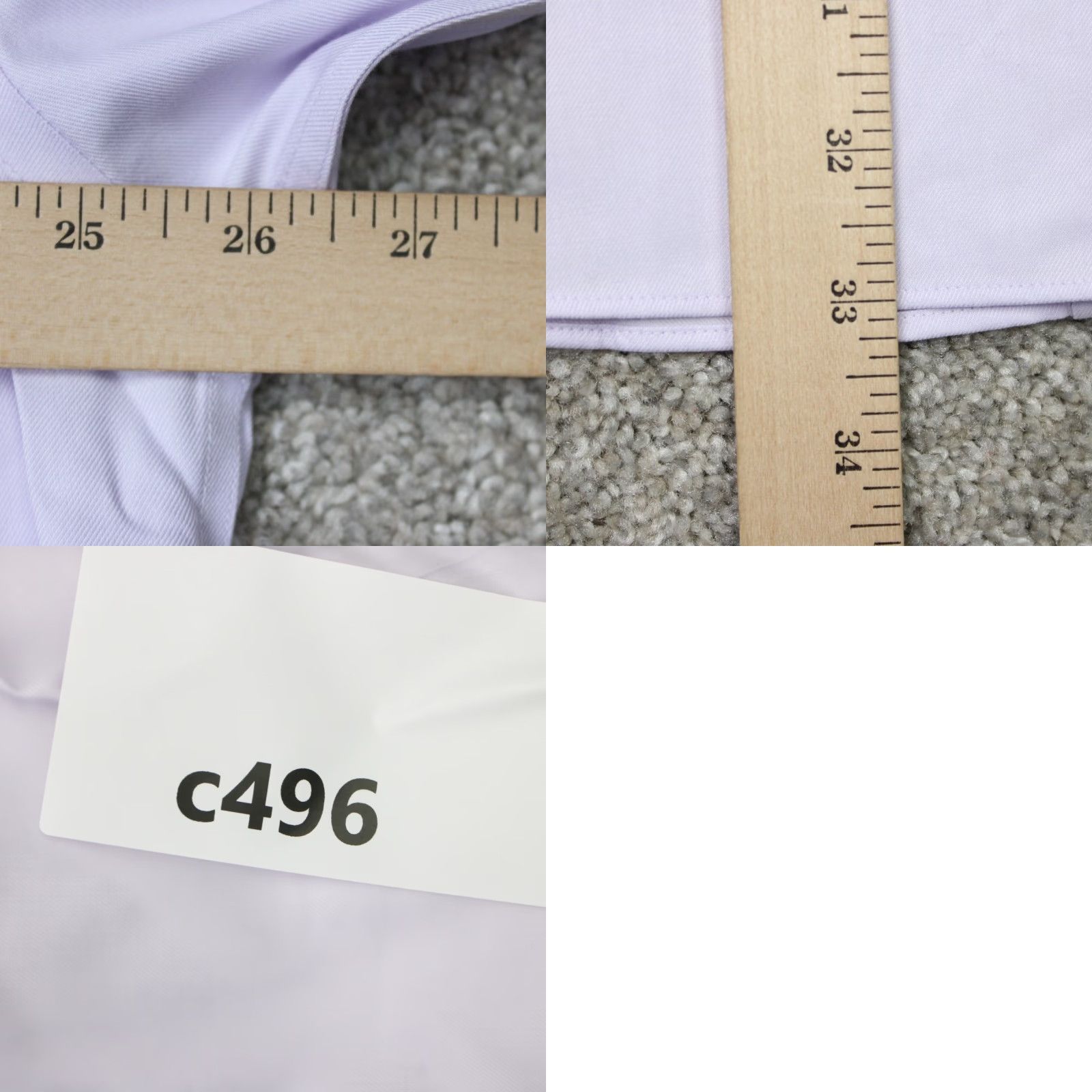 Jos. A. Bank Jos. A. Bank Shirt Mens 17, 33 Purple Traveler's Collection Cotton Long Sleeve Dress Shirt Size US XL / EU 56 / 4 - 9 Thumbnail