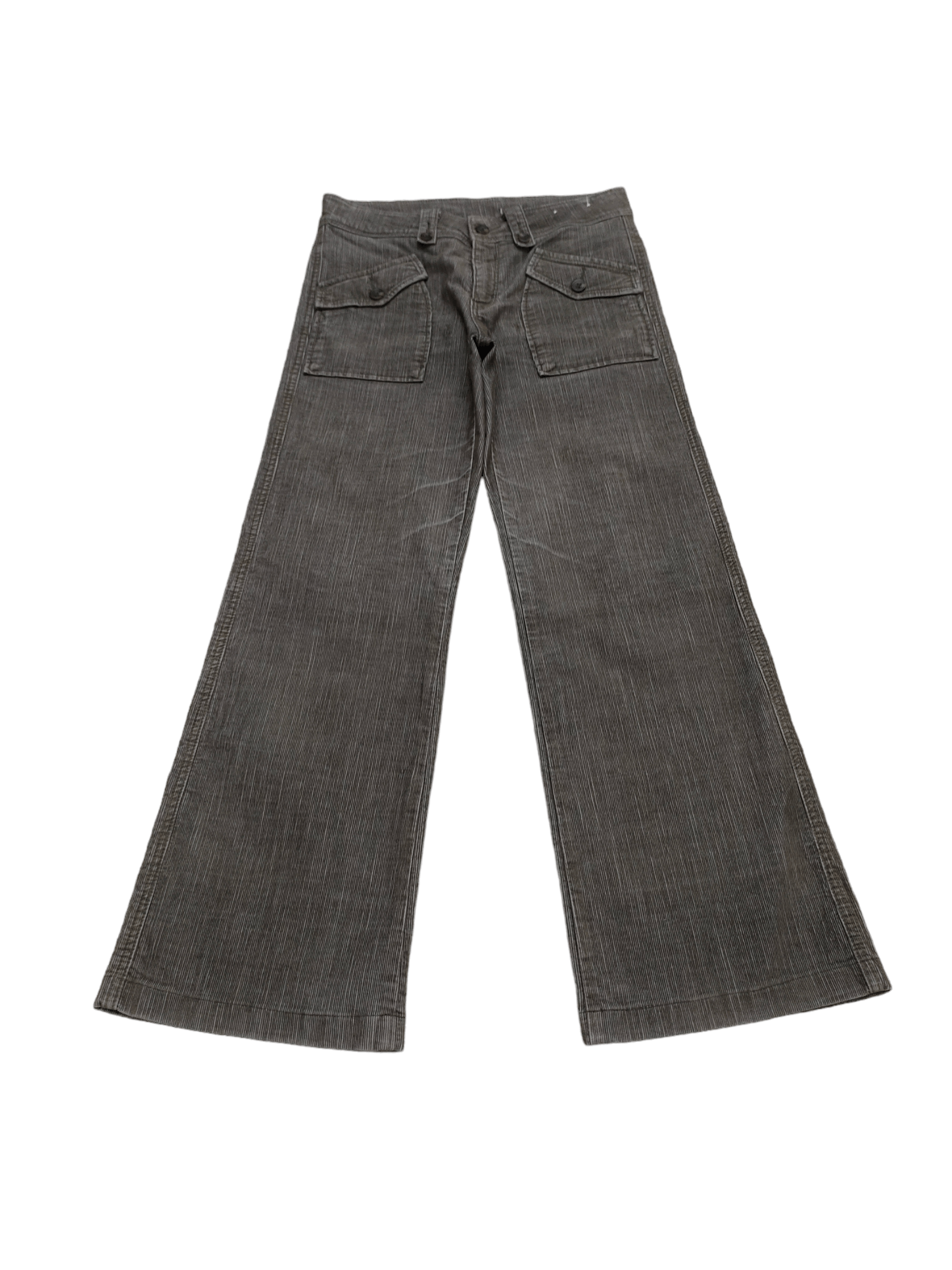 If Six Was Nine Flare Jeans Japan Corduroy Denim Bush Pants Bootcut Y2k Size US 31 - 3 Thumbnail