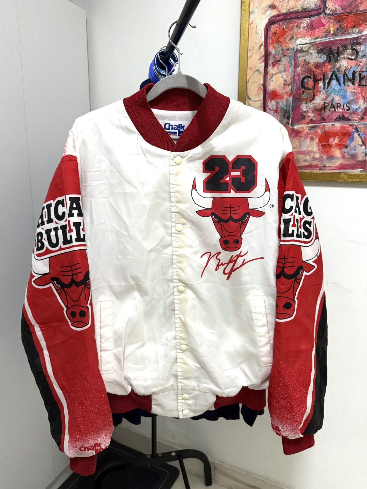Vintage Vintage 90s Chicago bull Michael Jordan Chalk line Size US L / EU 52-54 / 3 - 5 Thumbnail