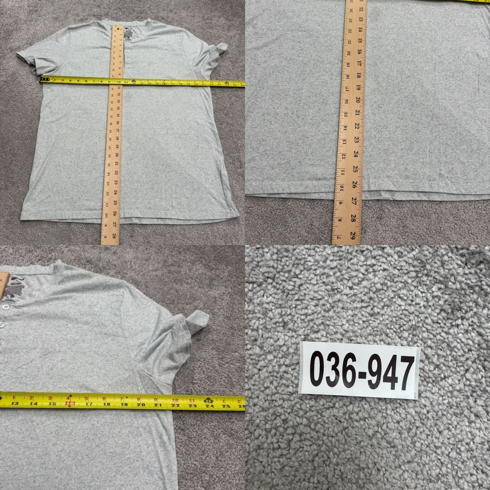 Vintage VINTAGE? No. Wait. The item is not vintage. The title should be: Abound Shirt Mens L Gray Short Sleeve Henley T-Shirt Casual Tee Size US L / EU 52-54 / 3 - 8 Thumbnail