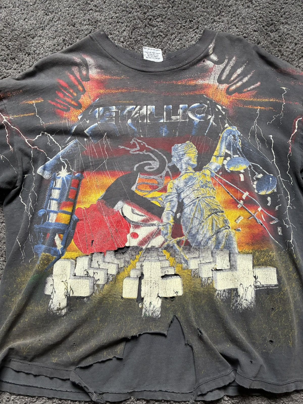 Metallica 1991 Master of Puppets Metallica Tee Size US XL / EU 56 / 4 - 7 Thumbnail