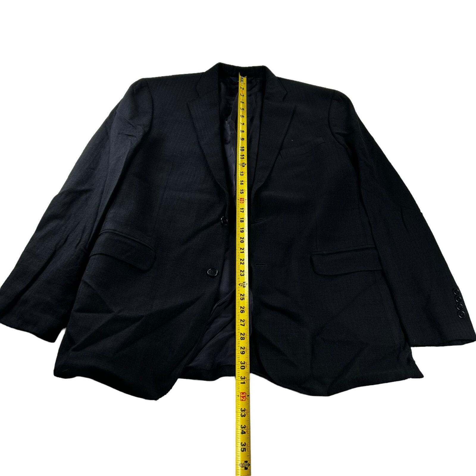 Brooks Brothers Brooks Brothers 346 Men’s Stretch Flannel Suit Black Herring Size 44L - 9 Thumbnail