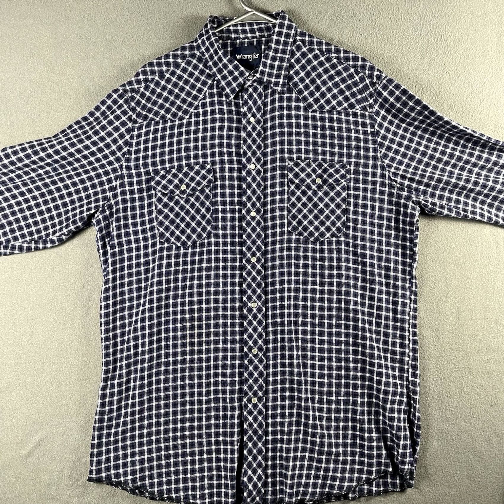 Wrangler VINTAGE Wrangler Pearl Snap Flannel Shirt Men’s XLT Blue Check Heavyweight VTG Wrangler Shirt Men’s XLT Blue Check Heavyweight Size US XL / EU 56 / 4 - 3 Thumbnail