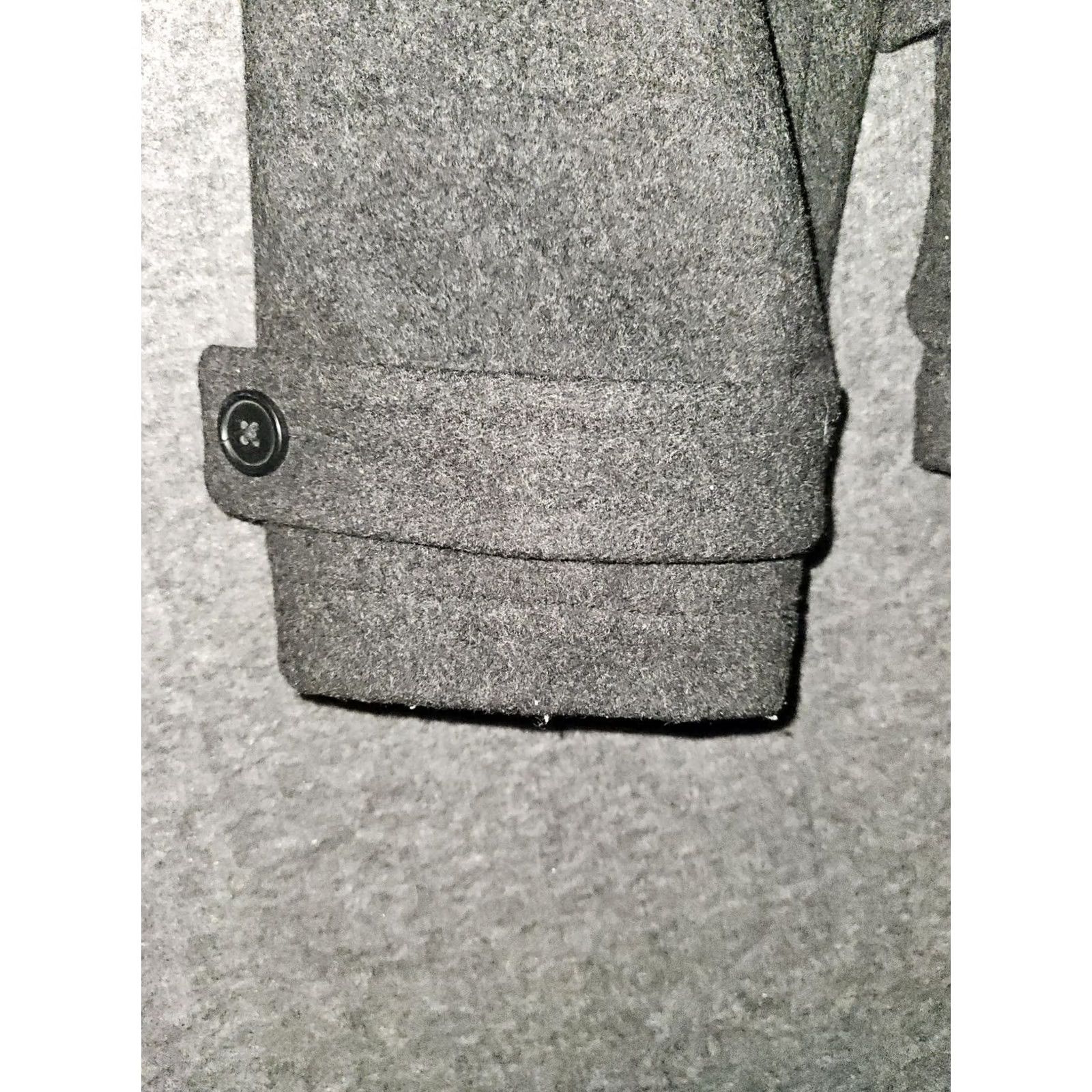 Old Navy VINTAGE Old Navy Double Breasted Wool Blend Pea Coat Women's Large Heather Gray Coat Womens Large Gray Wool Blend Pea Coat Size L / US 10 / IT 46 - 4 Thumbnail