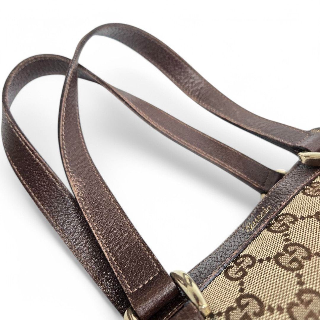 Gucci Gucci - Abbey Mini Brown Beige Leather Handbag Small Size ONE SIZE - 7 Thumbnail