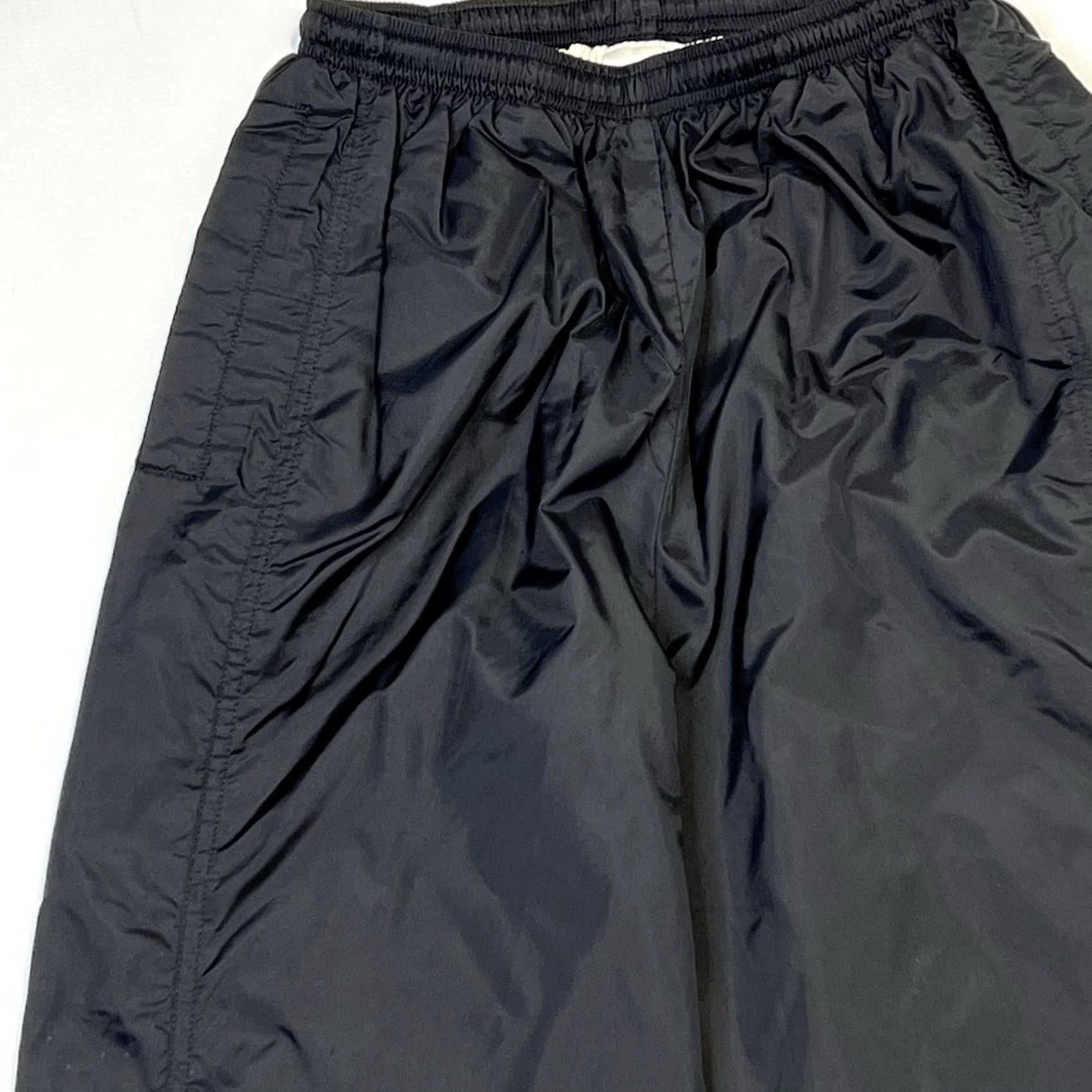 Nike VINTAGE Nike Jogger Track Pants Womens S Black Lined Windbreaker Zip Ankle Size 28" / US 6 / IT 42 - 3 Thumbnail