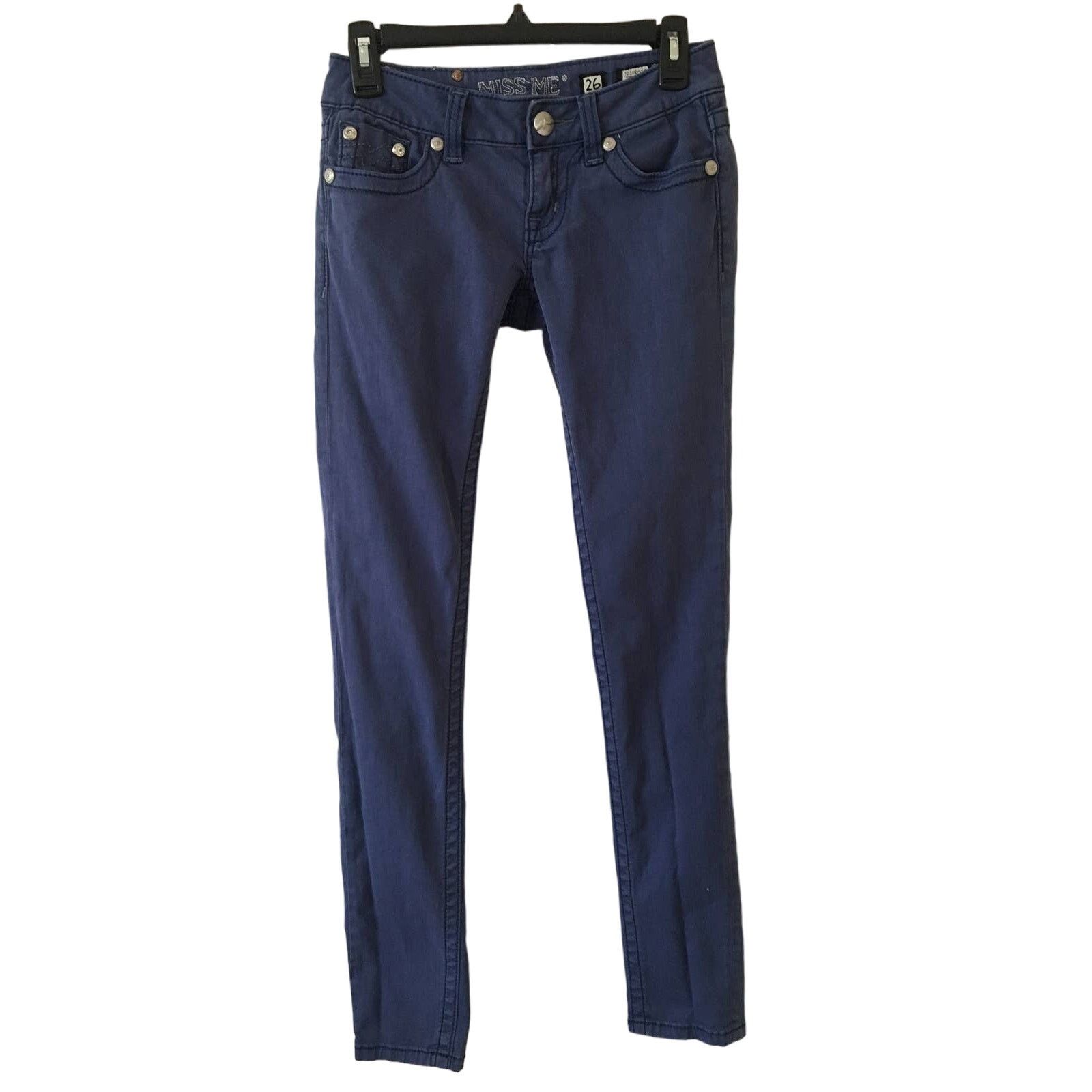Miss Me Miss Me Denim Brand, Skinny, Cobalt Blue Jeans, Size 26 Size 26" / US 2 / IT 38 - 2 Thumbnail