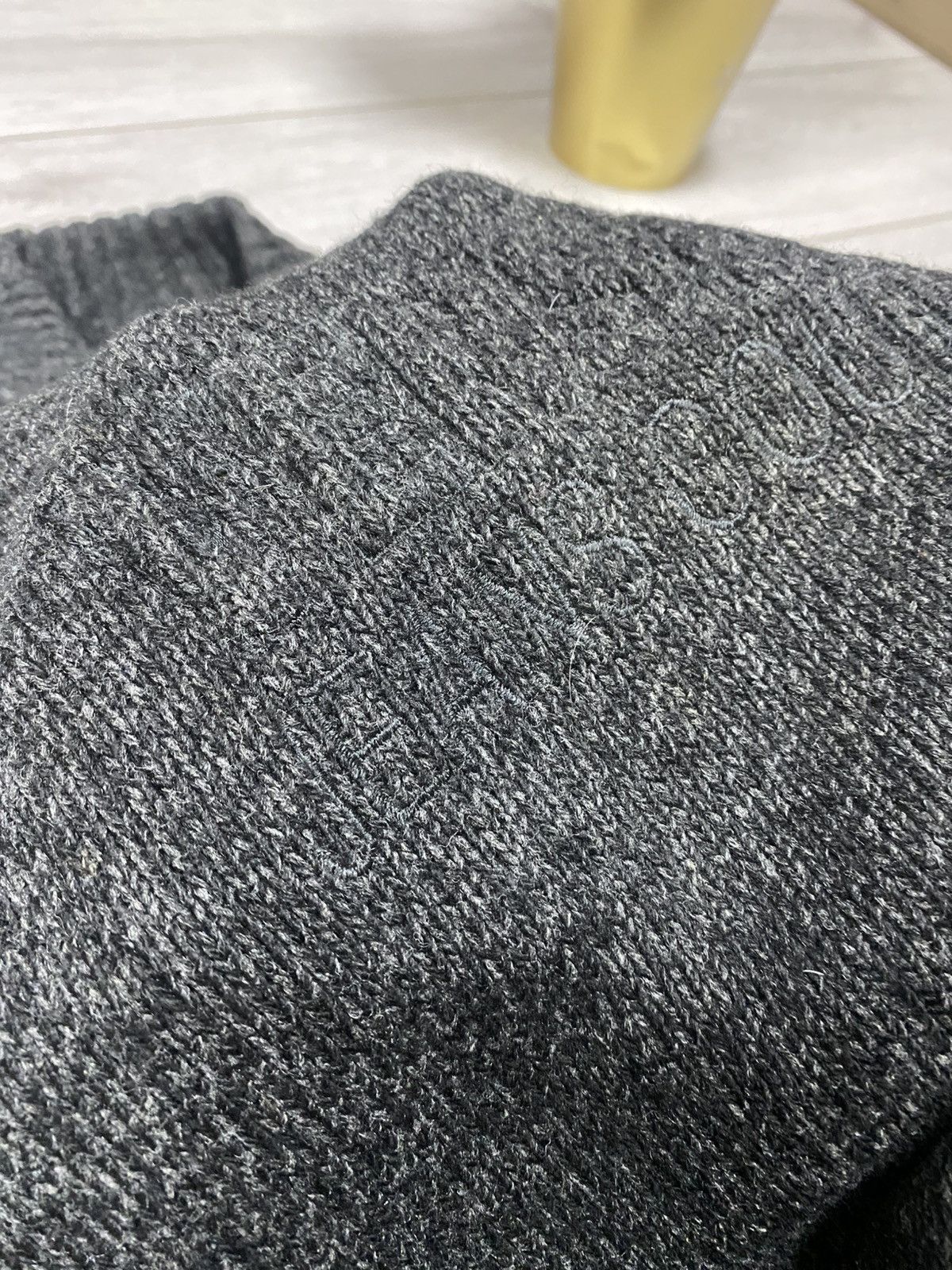 Versace × Versace Jeans Couture × Vintage Versace big logo 1/4 zip wool sweater vintage knitted Size US M / EU 48-50 / 2 - 3 Thumbnail