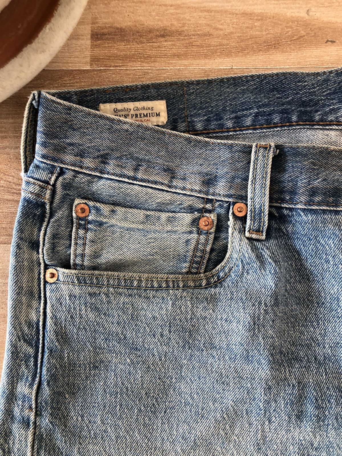 Levi's Levi’s 501 W33 Short Jeans Straight Light Blue Shorts Denim Size US 33 - 4 Thumbnail