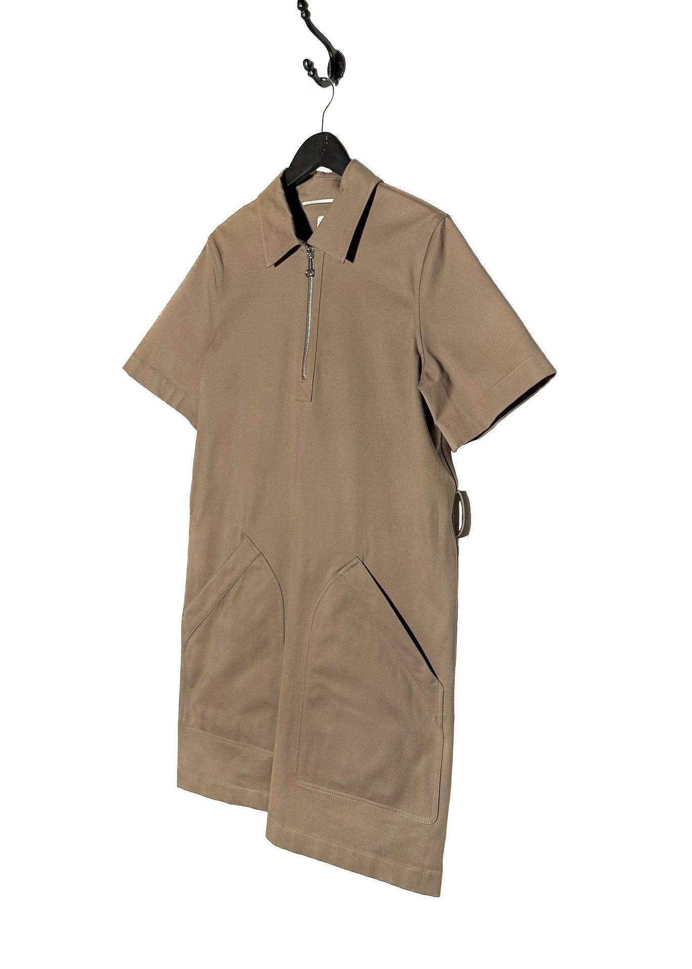 Hermes Hermès Light Brown Belted Zipped Mini Dress Size M / US 6-8 / IT 42-44 - 2 Thumbnail