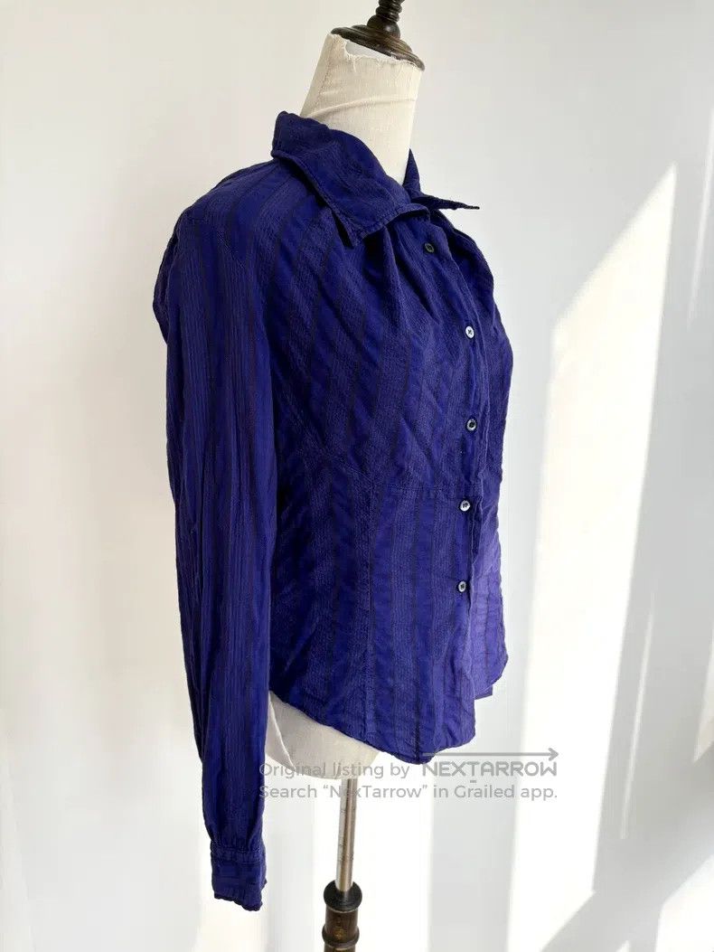 Vivienne Westwood Vivienne Westwood Vintage Purple and Blue Striped Shirt Size S / US 4 / IT 40 - 3 Thumbnail