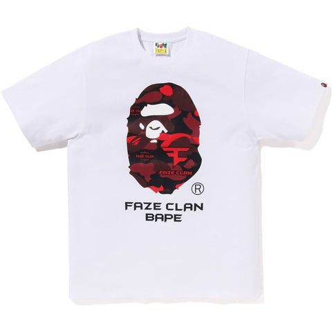 Bape x Faze Clan Tee White Red Camo