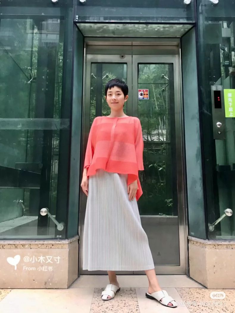 Issey Miyake Issey Miyake size:2 Orange-red pleated cardigan Size M / US 6-8 / IT 42-44 - 3 Thumbnail