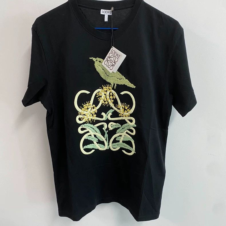Loewe LOEWE T-shirt with short sleeves embroidered by plant spec Size XXS / US 00 / IT 34 - 1 Thumbnail