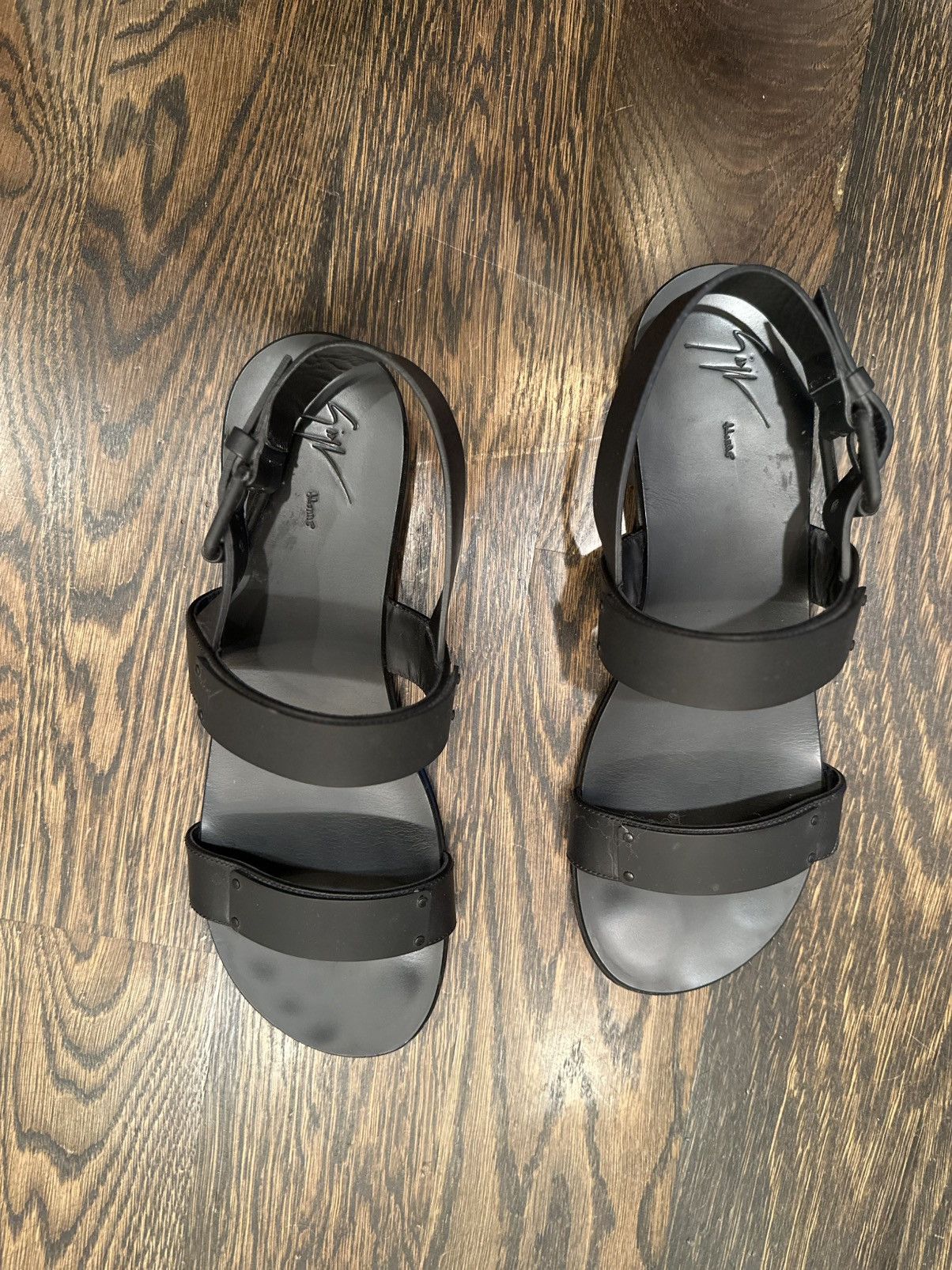 Giuseppe Zanotti Giuseppe Zanotti Homme Zak Flat Sandals. Black/Black. Sz. 44 Size US 11 / EU 44 - 9 Thumbnail