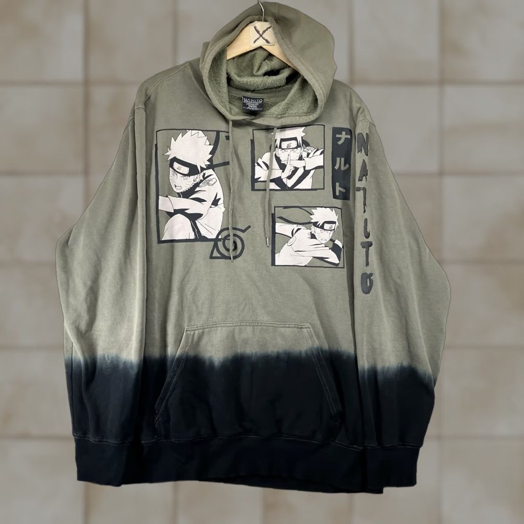 Vintage Naruto Vintage Y2K Masashi Kishimoto Hoodie Tie Dye Men’s XL Sage Black *FLAW* Graphic Print Hoodie Pullover Zipless? Size US XL / EU 56 / 4 - 1 Thumbnail