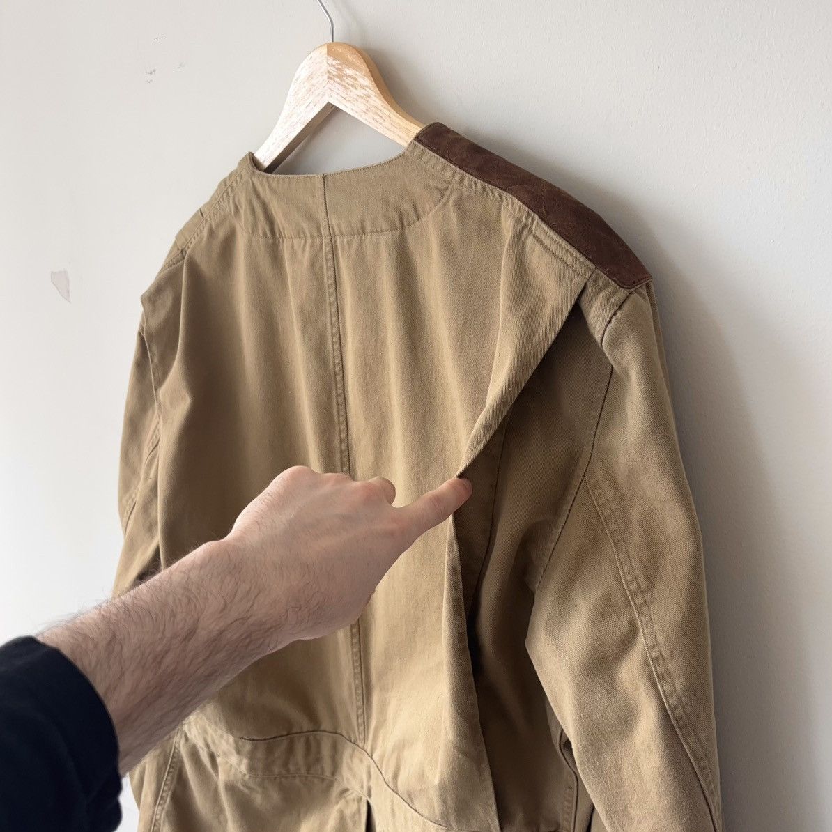 Polo Ralph Lauren Vintage Hunting Shooting Jacket Suede Leather Patch Gun Size US L / EU 52-54 / 3 - 11 Thumbnail