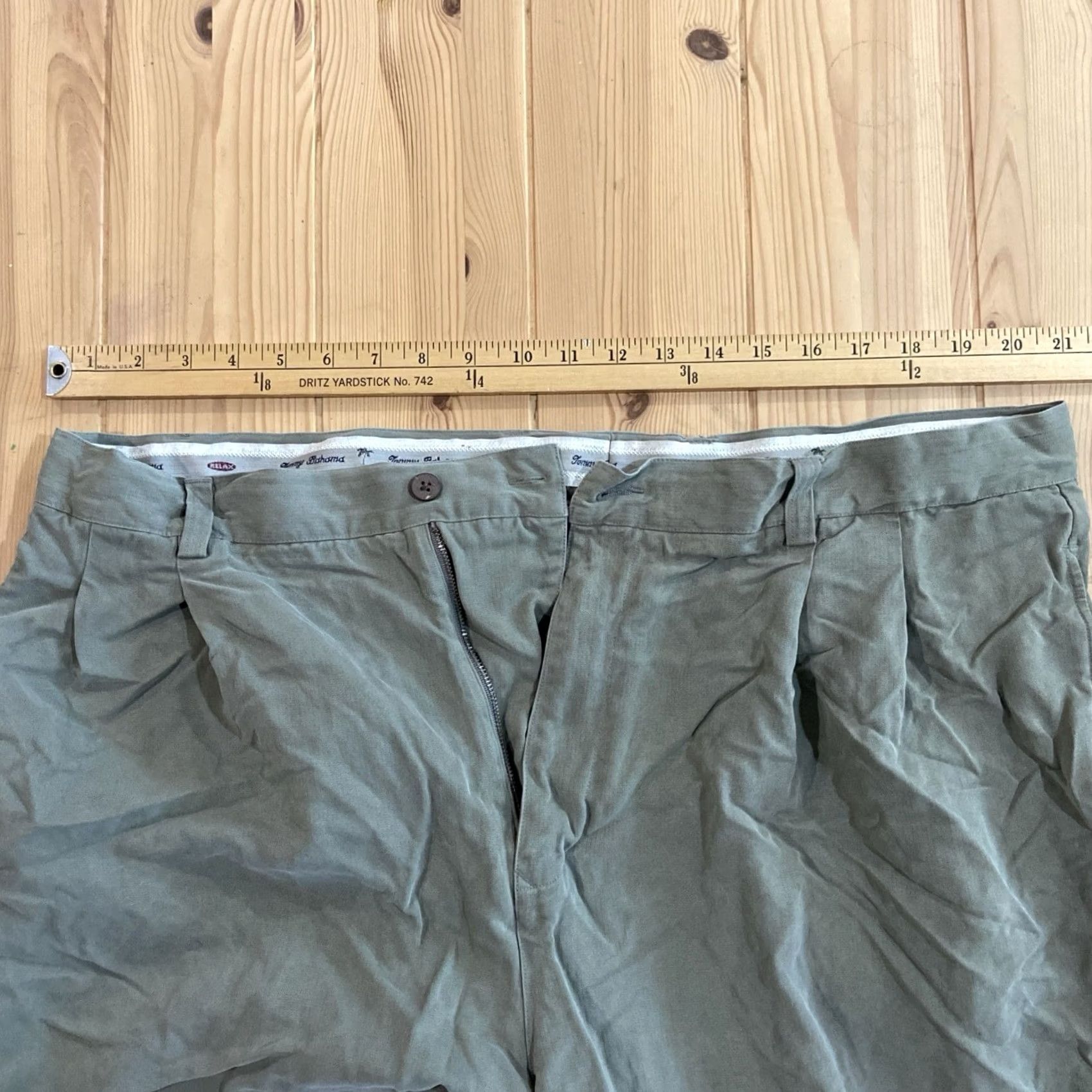 Tommy Bahama Tommy Bahama Green Silk Chino Pants Men 40x37 Relaxed Fit St Thomas Size US 29 - 3 Thumbnail