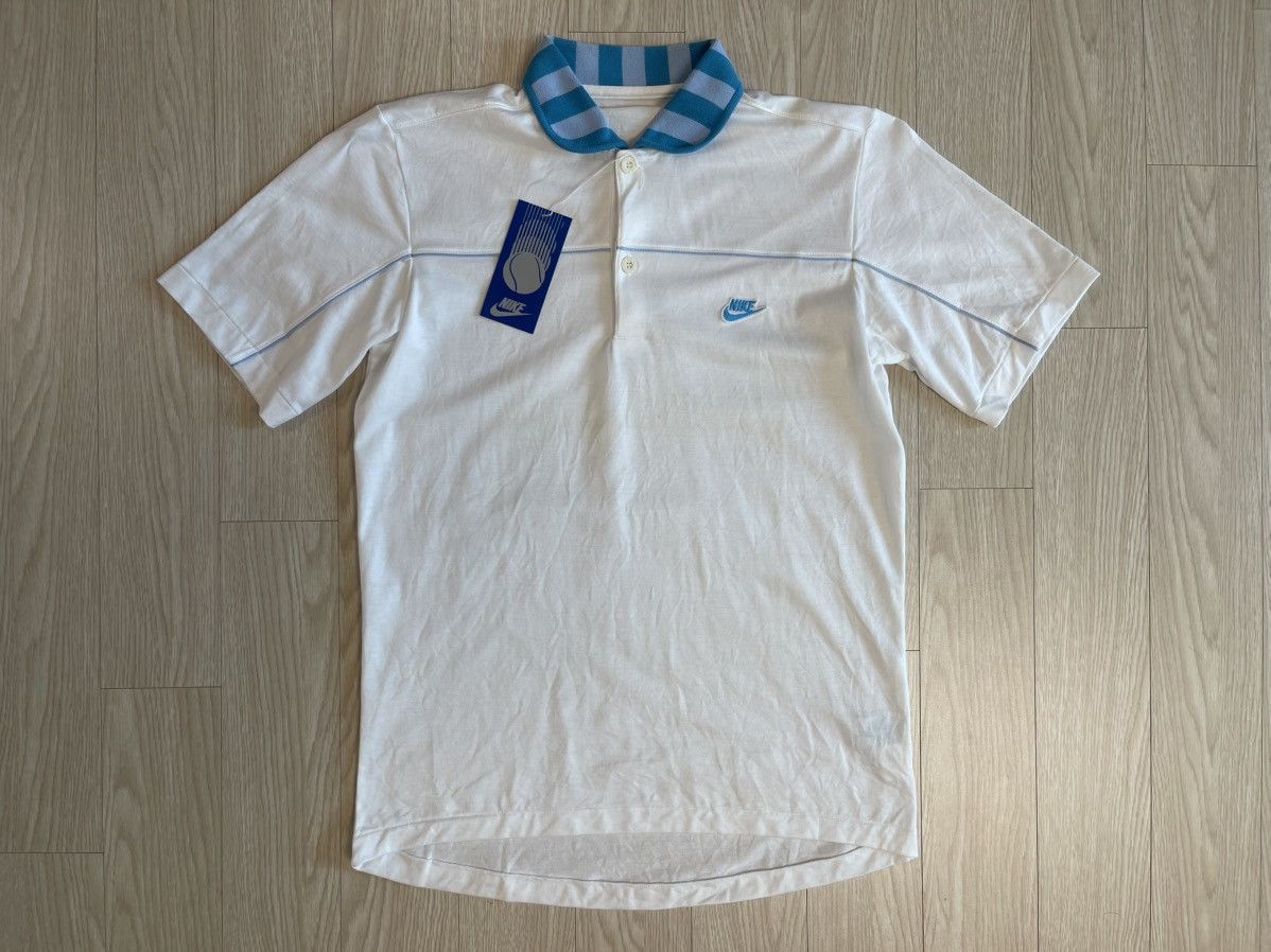 Nike Nike Blue Tag Japan Edition 80’s Vintage Polo Pique T-shirt Size US S / EU 44-46 / 1 - 1 Thumbnail
