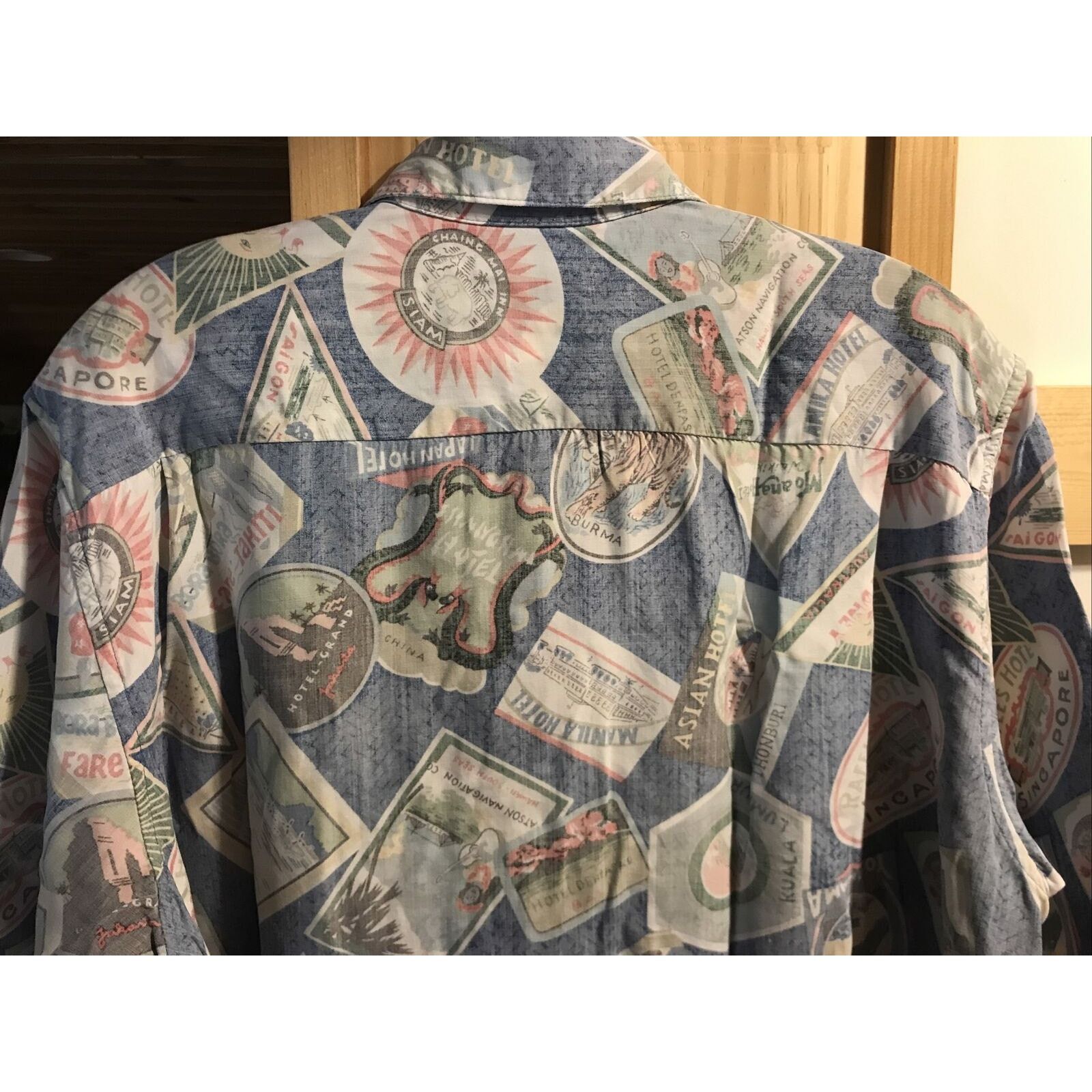 Reyn Spooner Reyn Spooner Vintage Men’s M Blue SS Rayon Hawaiian Shirt Size US M / EU 48-50 / 2 - 12 Thumbnail