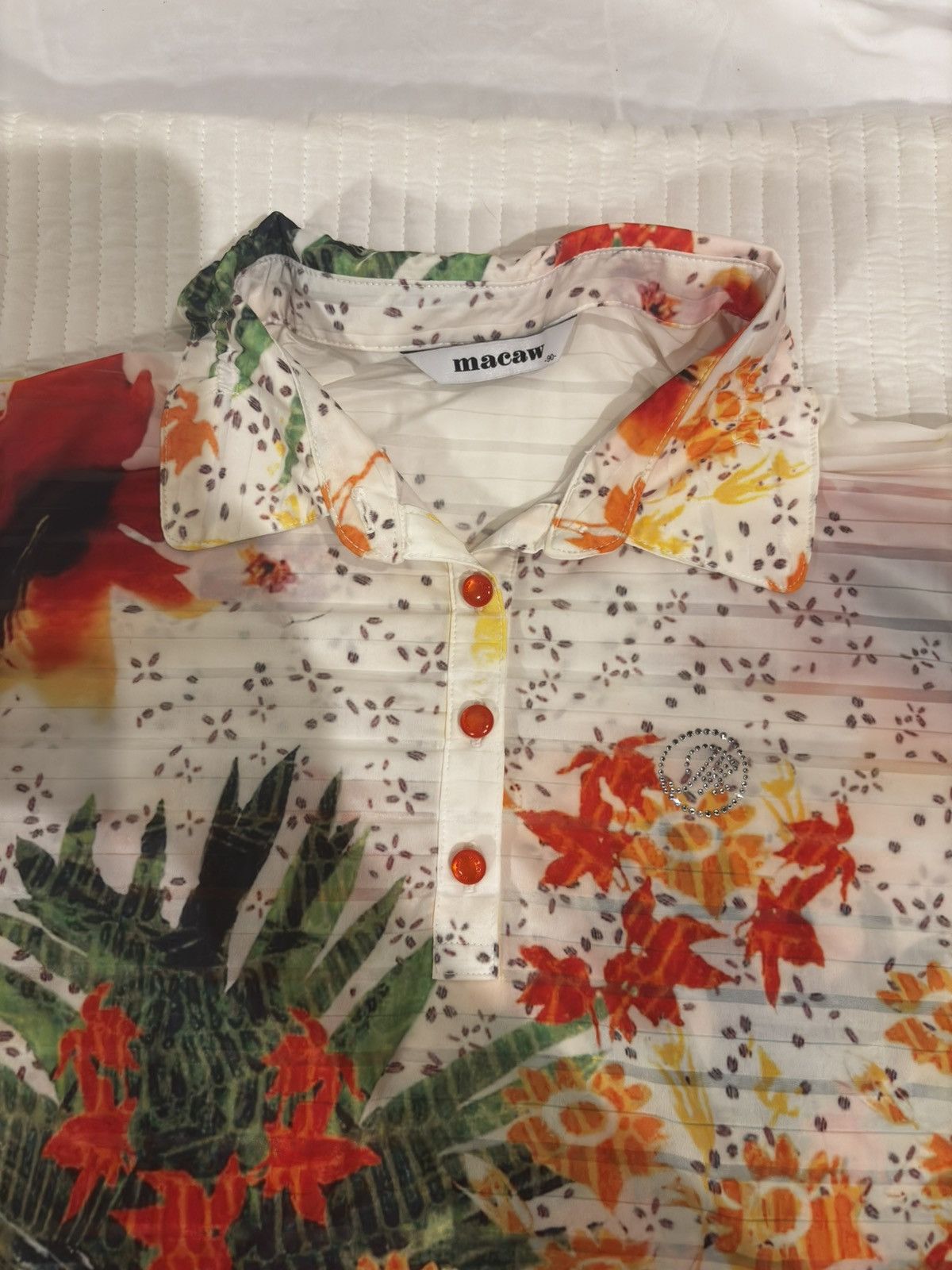 Other Floral short sleeve shirt.wt233 Size XS / US 0-2 / IT 36-38 - 2 Thumbnail