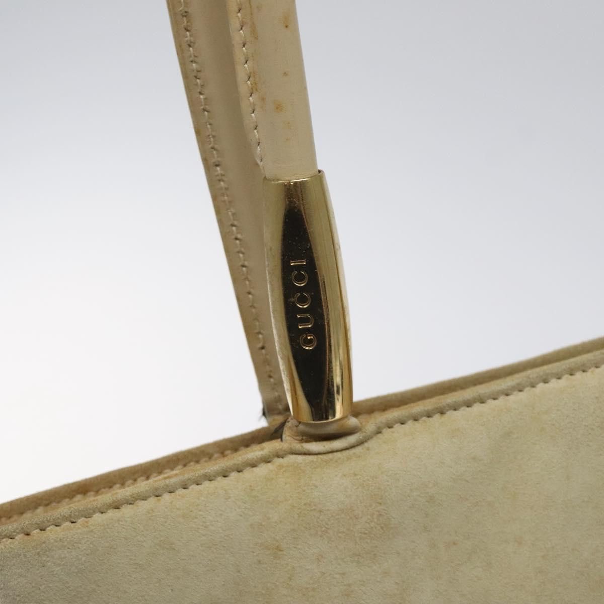 Gucci GUCCI Shoulder Bag Suede Beige Gold Size ONE SIZE - 14 Thumbnail