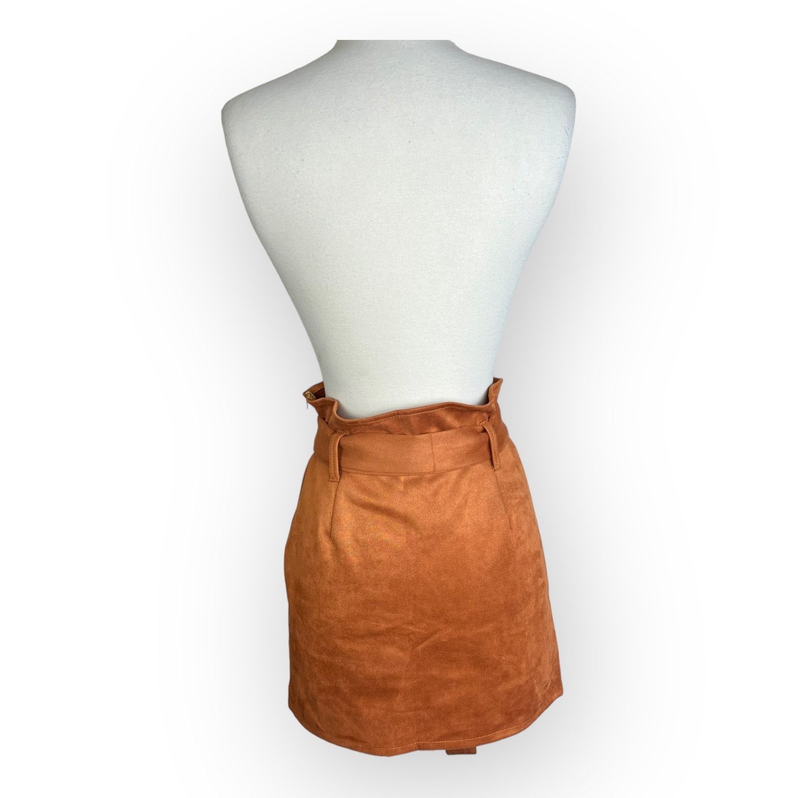 Kohl's Women's High Waist Button Front Belted A-Line Mini Skirt Size 28" / US 6 / IT 42 - 8 Thumbnail