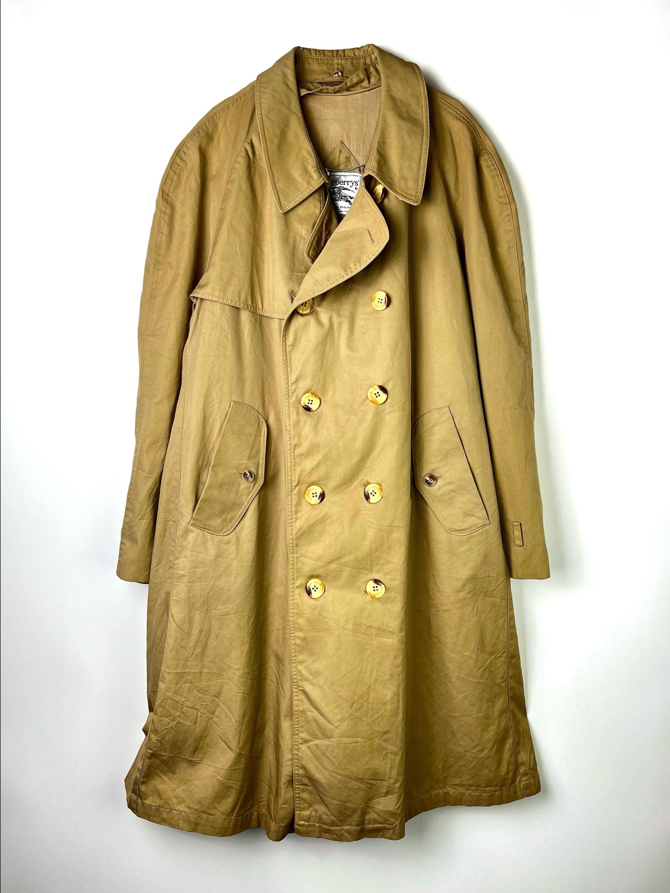 Burberry BURBERRY VINTAGE TRENCH COAT DOUBLE BREAST BEIGE Size US XXL / EU 58 / 5 - 1 Thumbnail