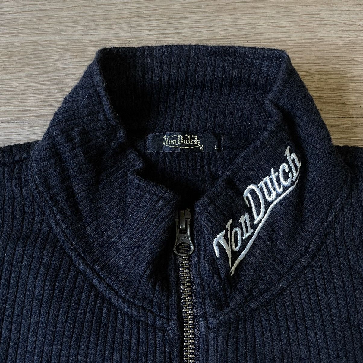 Vintage Von Dutch Poem Patchwork Racing Corduroy Longsleeve