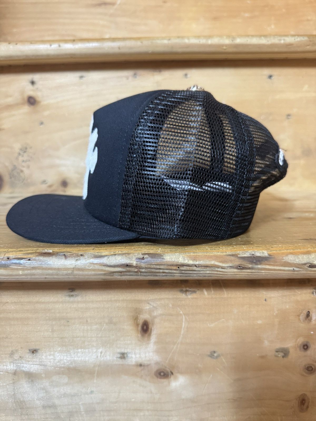 Chrome Hearts Chrome Hearts Cemetery Trucker Black with Pony Hair - OS Size ONE SIZE - 6 Thumbnail