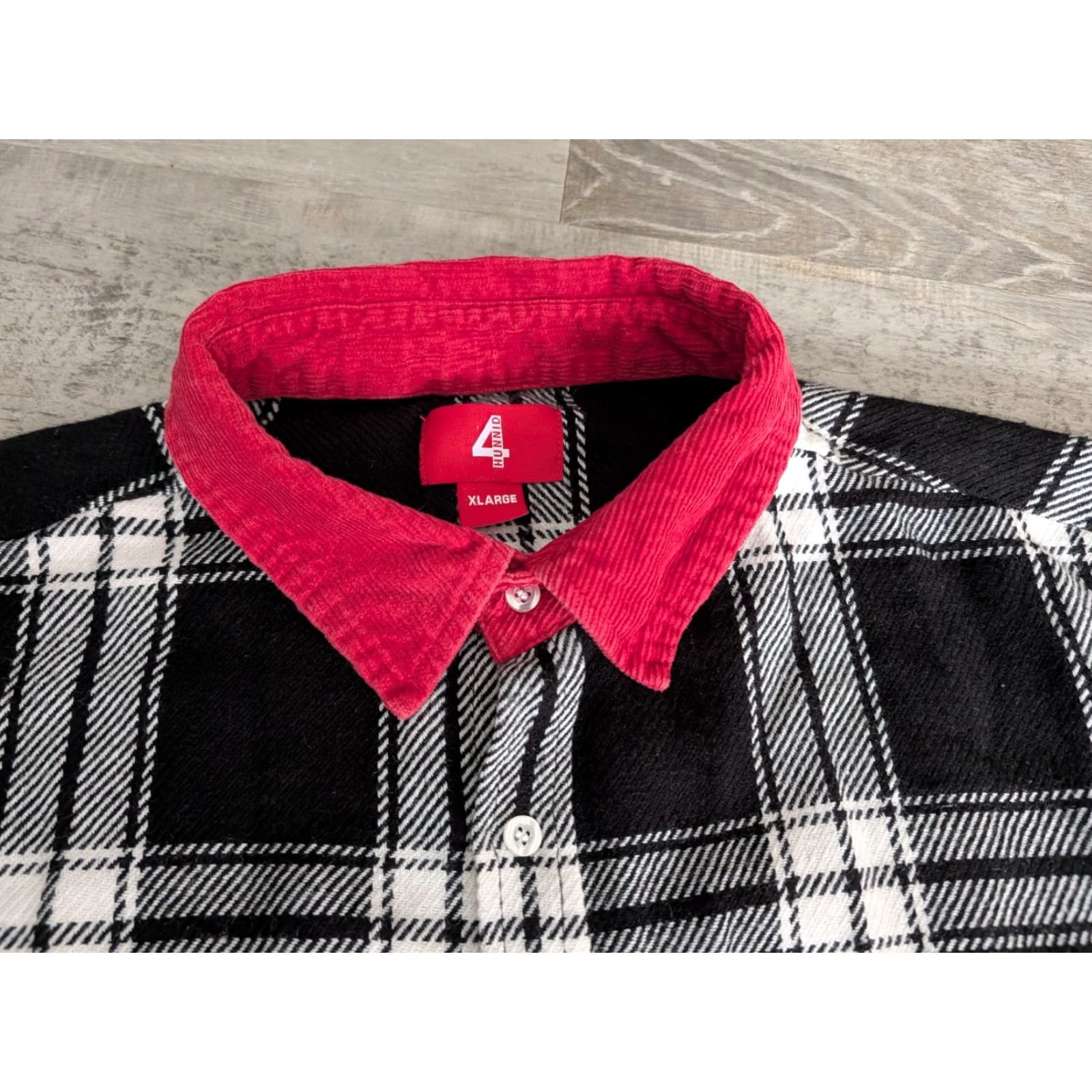 Vintage VINTAGE YG 4HUNNID Plaid Flannel Shirt Men’s XL Long Sleeve Black Red Streetwear EUC Size US XL / EU 56 / 4 - 5 Thumbnail
